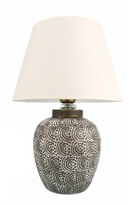 Opviq Lámpara de Mesa de Cerámica Gris y Blanco YL687